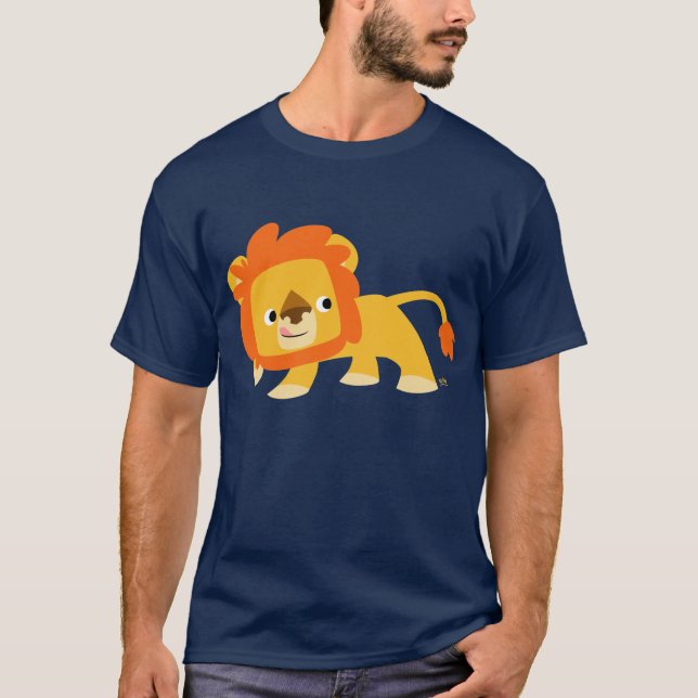 Mischievous Cute Cartoon Lion T-shirt (Front)