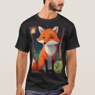 Mischievous Fox with Sophistication (Light Backgro T-Shirt