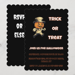 Mischievous Jack o lantern Halloween Party Invitation