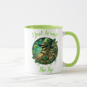 Mischievous Leprechaun Savouring A Pint Mug