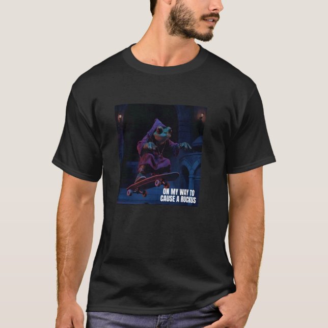 Mischievous Mediaeval Frog Meme T-Shirt (Front)