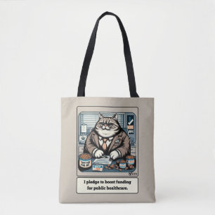 Mischievous Meows: The Crafty Cat Politician Tote Bag