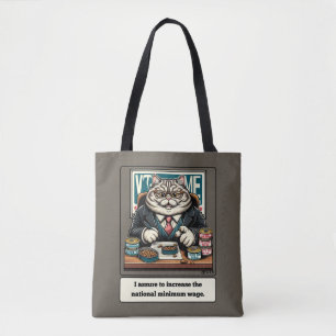 Mischievous Meows: The Crafty Cat Politician Tote Bag