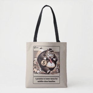 Mischievous Meows: The Crafty Cat Politician Tote Bag