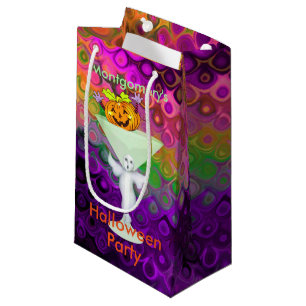 Mischievous Pumpkin Halloween Cocktail Party Small Gift Bag