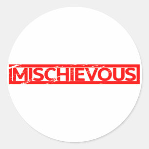 Mischievous Stamp Classic Round Sticker