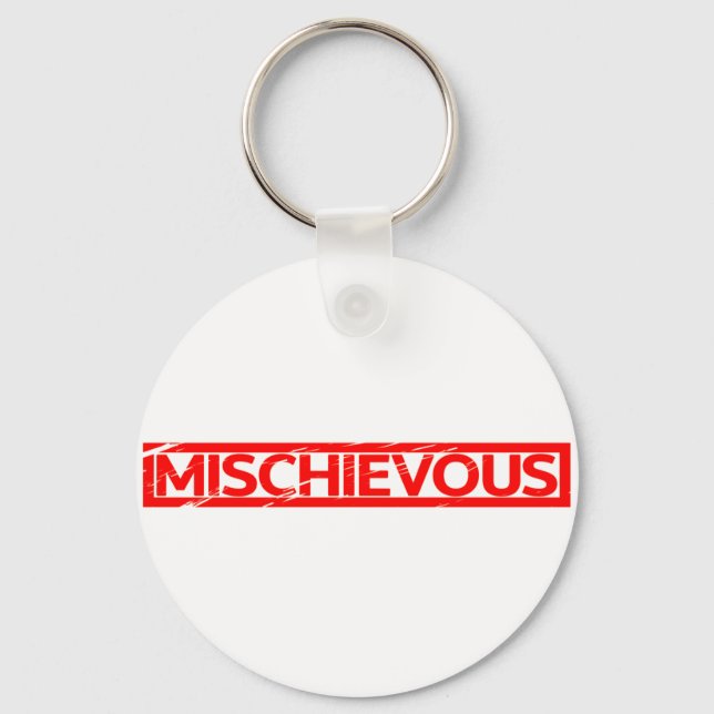 Mischievous Stamp Key Ring (Front)