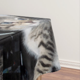 Mischievous Tabby Kitten, Tablecloth