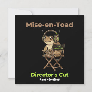 Mise-en-Toad Director’s Cut Cinema Pun Toad Art Invitation