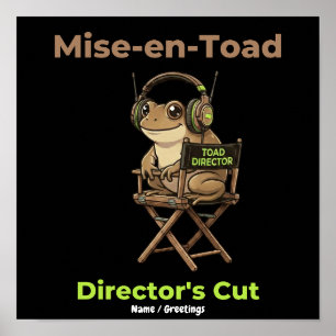 Mise-en-Toad Director’s Cut Cinema Pun Toad Art Poster