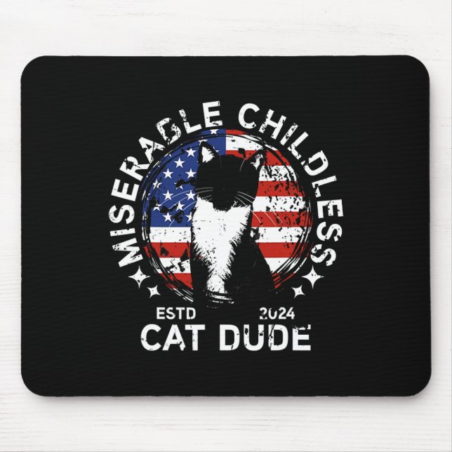 Miserable Childless Cat Dude 1  Mouse Mat (Front)
