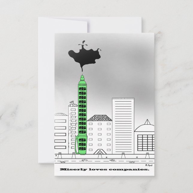 Miserly Loves Companies Thank You Card (Front)