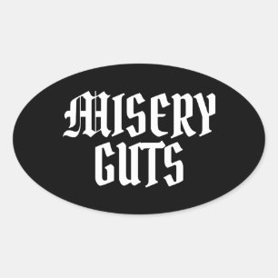 Misery Guts Oval Sticker