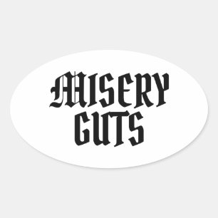 Misery Guts Oval Sticker