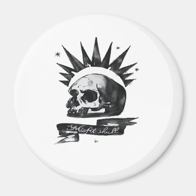 Misfit Skull Creative Character Art Style  Magnet (Front)