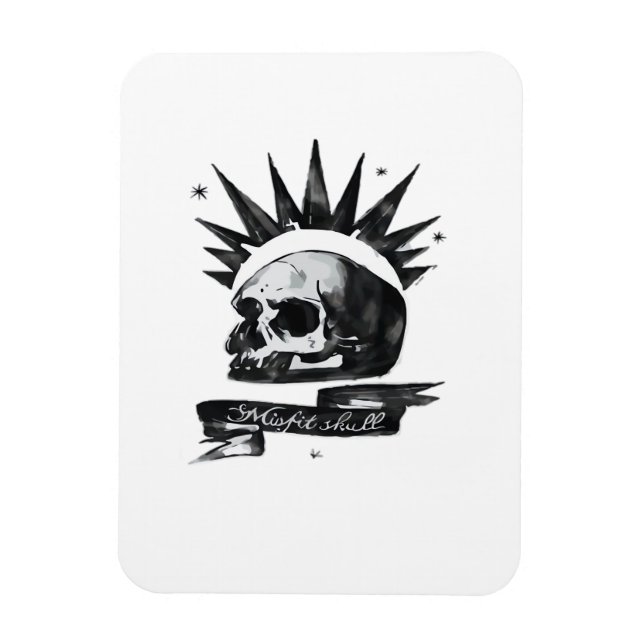 Misfit Skull Creative Character Art Style  Magnet (Vertical)