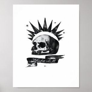 Misfit Skull Creative Character Art Style Poster