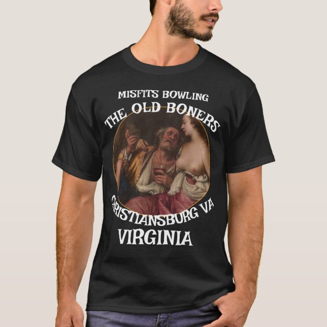 MISFITS BOWLING OLD BONERS CHRISTIANSBURG VIRGINIA T-Shirt (Front)
