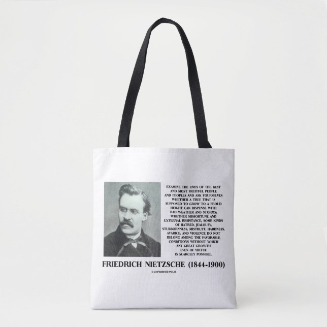 Misfortune Favourable Conditions Growth Nietzsche Tote Bag (Front)