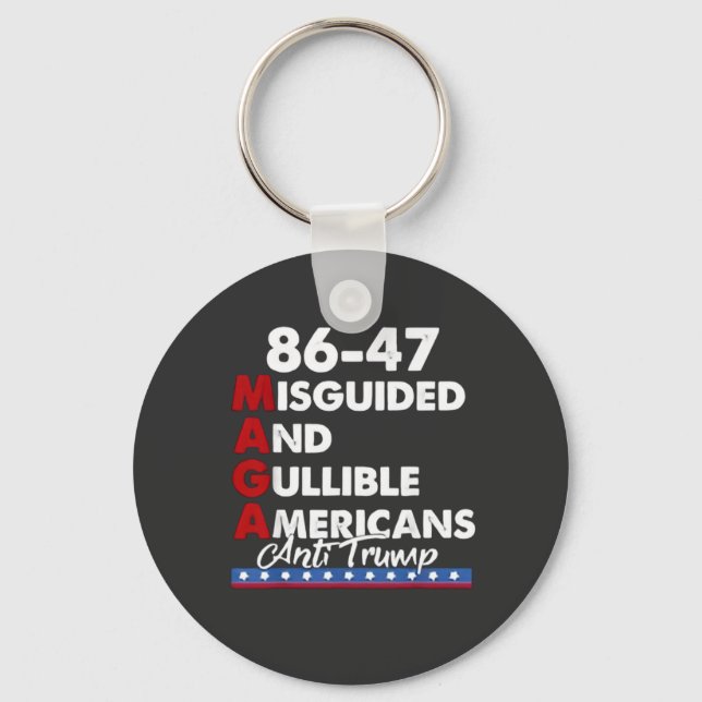 Misguided And Gullible Americans 86-47 Key Ring (Front)