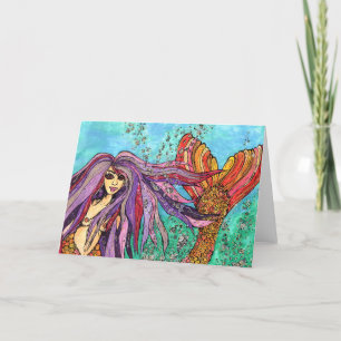Misha the Mermaid Card