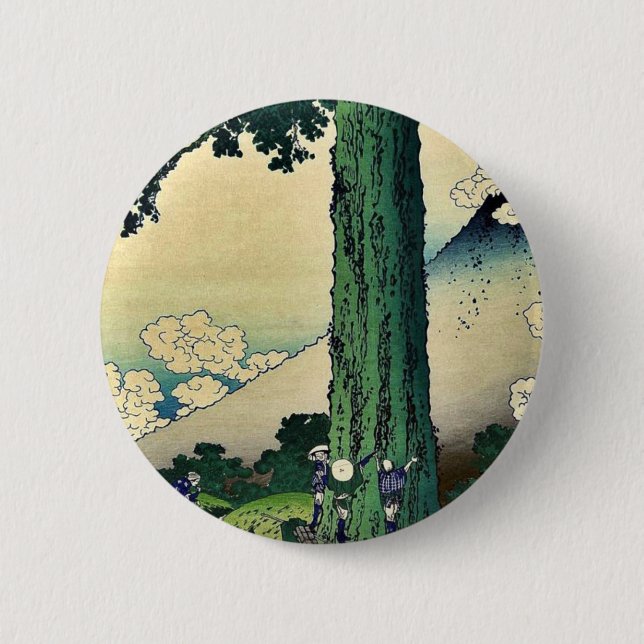 Mishima Pass in Kai Province,by Katsushika,Hokusai 6 Cm Round Badge (Front)