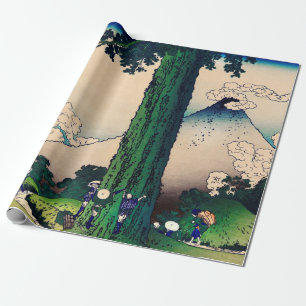 Mishima Pass in Kai Province by Katsushika Hokusai Wrapping Paper