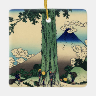 Mishima Pass in Kai Province Ceramic Ornament