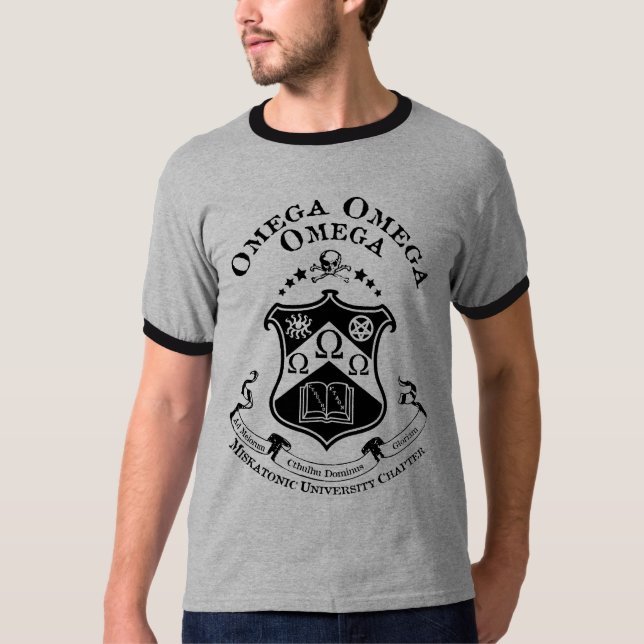 Miskatonic Fraternity Ringer T-shirt (Front)