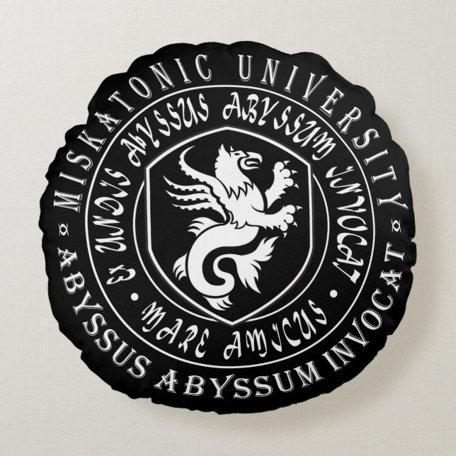 Miskatonic Gift - Miskatonic University Logo Round Cushion (Front)