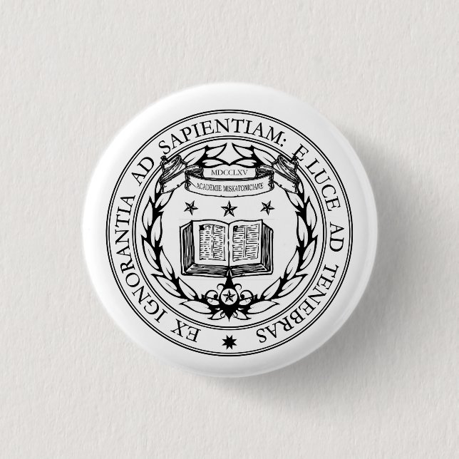 Miskatonic Seal 3 Cm Round Badge (Front)