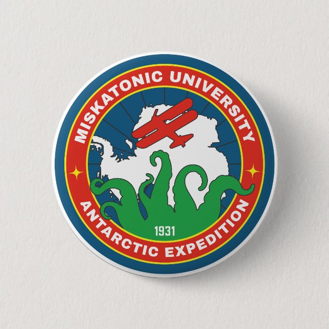 Miskatonic University Antarctic Expedition 6 Cm Round Badge (Front)