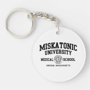 Miskatonic University Black Print Key Ring
