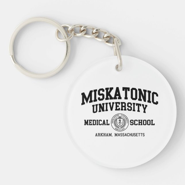 Miskatonic University Black Print Key Ring (Front)