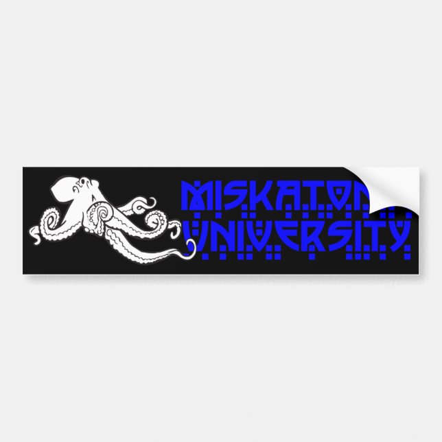 Miskatonic University Bumper Sticker (Black) (Front)