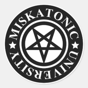 MISKATONIC UNIVERSITY CLASSIC ROUND STICKER
