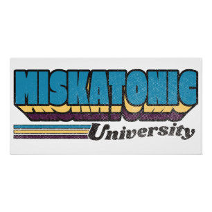 Miskatonic University Retro Label Poster