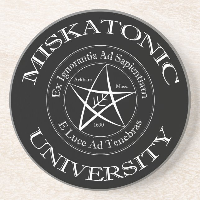 Miskatonic University Sandstone Coaster (Front)