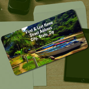 Mismaloya Boats on The River 0350 Address Label