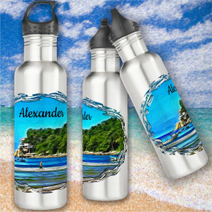 Mismaloya Fishing Boats 0346  710 Ml Water Bottle