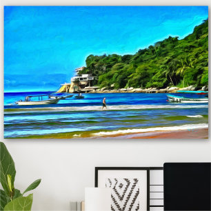 Mismaloya Fishing Boats 0346 Art Print