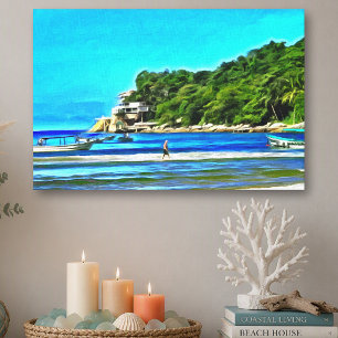Mismaloya Mexico Fishing Boats 0346 Art Canvas Print