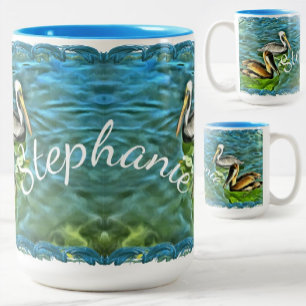 Mismaloya Pelicans 0329 Two-Tone Coffee Mug