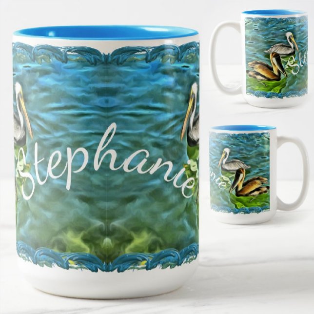 Mismaloya Pelicans 0329 Two-Tone Coffee Mug (Creator Uploaded)