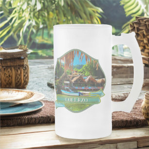 Mismaloya River Crest 0331 Frosted Glass Beer Mug