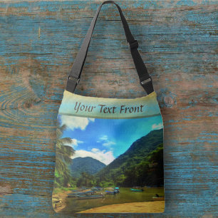 Mismaloya River Fishing Boats 0344 Crossbody Bag