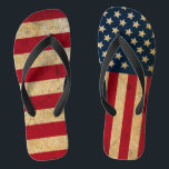 Mismatched Americana Stars and Stripes Flip Flops<br><div class="desc">Our fun USA Flag inspired Mismatched Americana Stars and Stripes Flip Flops are the perfect bridal party favours for your American themed wedding or party! Also great as your go to Summer or vacation flip flops. Mod inspired design features the iconic United States Flag dun up in a mis matched...</div>