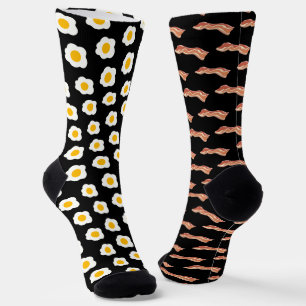 Mismatched Bacon and Eggs Socks