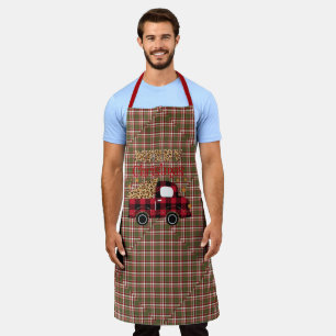 Mismatched Red and Green Plaid  Apron