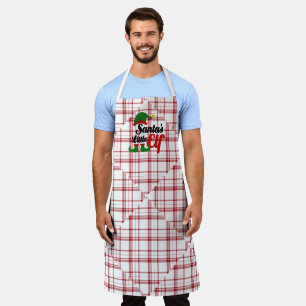 Mismatched Red and White Plaid  Apron
